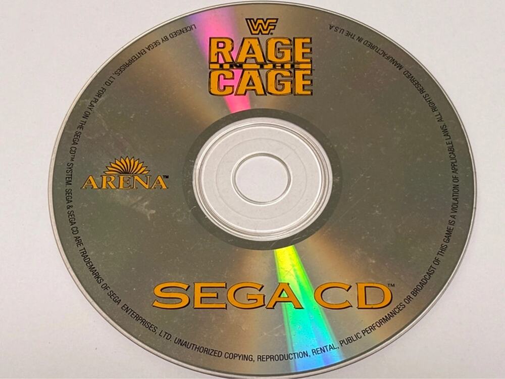 WWF Rage in the Cage - Sega CD Game Disc Only World Wrestling Federation